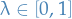 $\lambda \in [0, 1]$