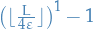 $\big( \lfloor \frac{L}{4 \varepsilon} \rfloor \big)^1 - 1$