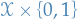 $\mathcal{X} \times \left\{ 0, 1 \right\}$