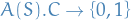 $A(S). C \to \left\{ 0, 1 \right\}$