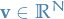 $\mathbf{v} \in \mathbb{R}^N$