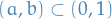 $(a, b) \subset (0, 1)$